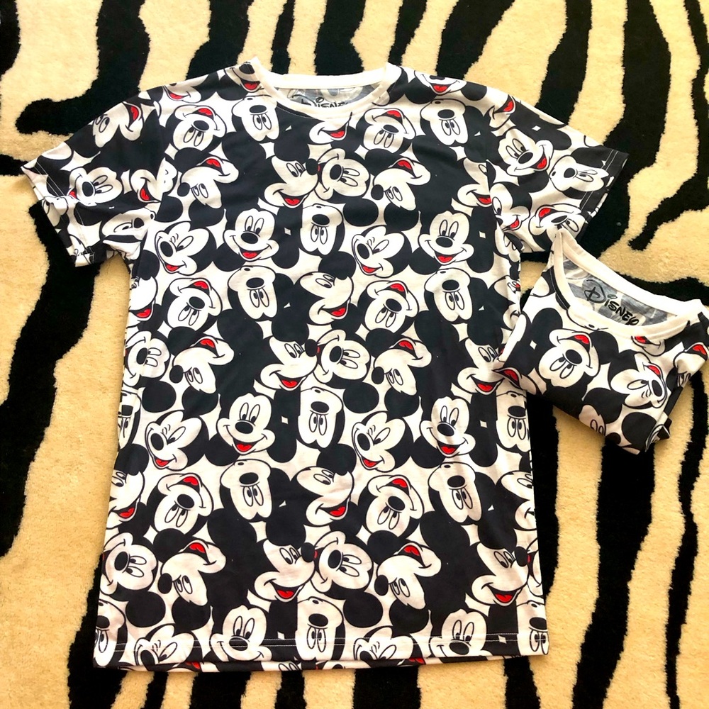 2 Disney Mickey Mouse Heads T-shirts Size S